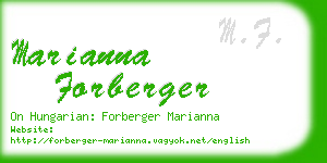 marianna forberger business card